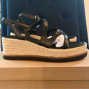 🔻Lucky Brand Caroline Espadrille Wedge Sandals | Sz. 9.5M | Color: Black (NIB)